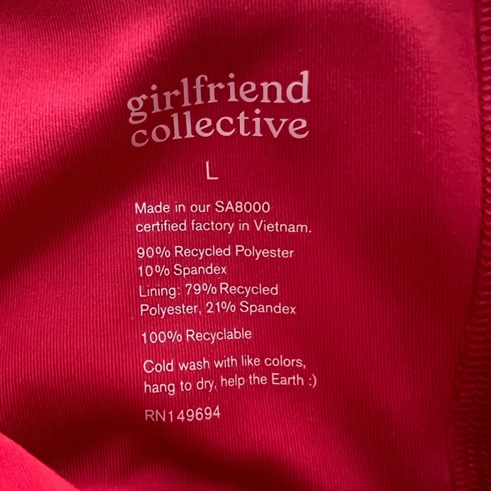 Girlfriend Colkective brand Bike Dress, bright red, size L. - Picture 8 of 8
